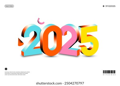 2025 New Year celebration with Happy New Year's Eve fireworks, countdown to midnight on December 31st
