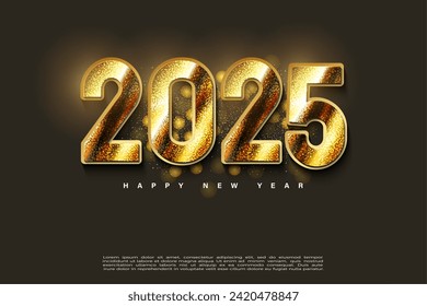 2025 new year design. with colored numbers elegant premium certor background for Banner, Poster or Calendar.