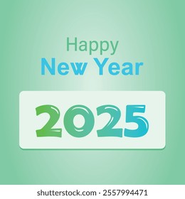 2025 New Year Design Template with Typography Logo Vector Illustration. Holiday design for flyer, greeting card, banner, celebration poster, party invitation or calendar.