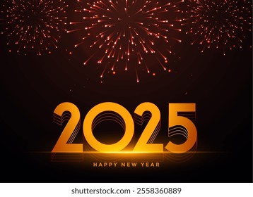 2025 new year firework background for social media post vector