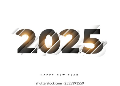 2025 new year greeting background in scribble style vector