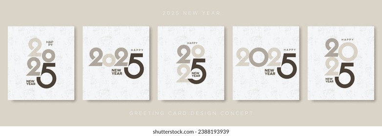 2025 new year greetings design concept for calendar, card, banner, flyer and social media post template