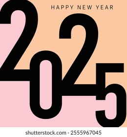 2025 new year happy greeting banner poster design