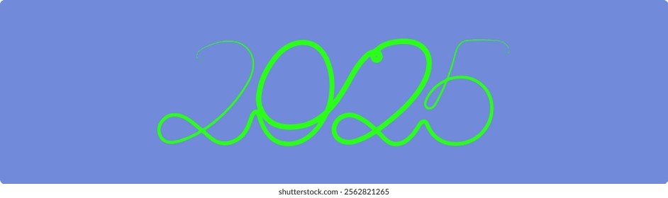 2025 New Year. Happy New Year 2025 text design. Vector illustration.