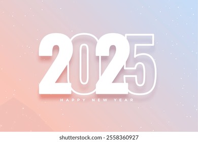 2025 new year holiday background in papercut style vector