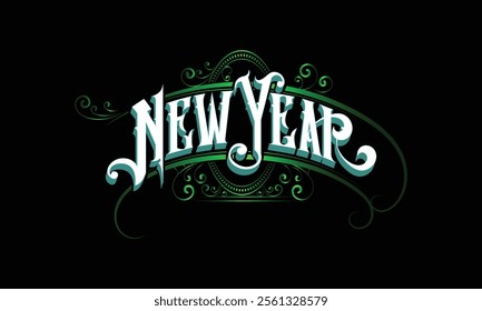 2025 NEW YEAR lettering custom style design