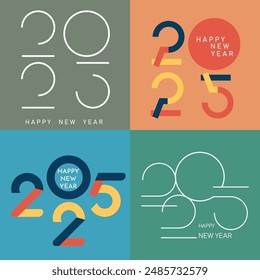 2025 new year logo.New business goal strategy concept. 2025 goal planning business concept	