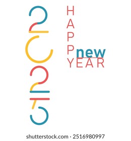 2025 new year logo.New business goal strategy concept. 