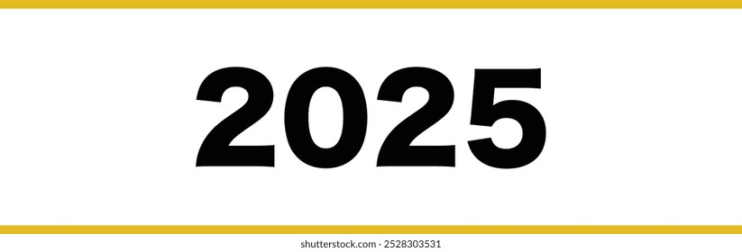 2025 New Year logo white background