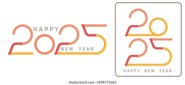 2025 new year logo.2025 year logo set.