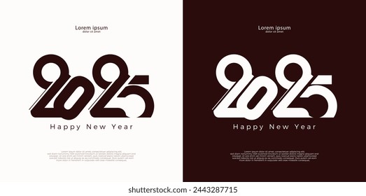 The 2025 new year number design is unique and full of meaning on each side. Vector premium design 2025. Design template for calendar, poster and cover and card.
