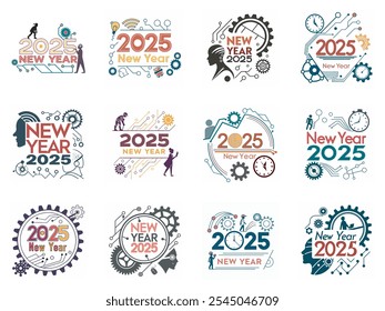 2025 New Year Technology and Innovation Designs.
