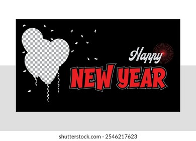 2025 efecto de texto de año nuevo Feliz año Nuevo 2025