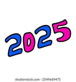 2025 año nuevo diseño de Vector