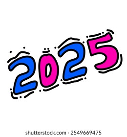 2025 new year vector design