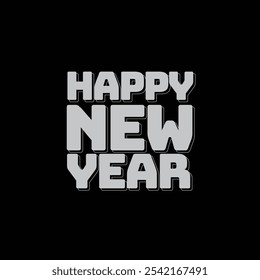 2025 new year vector illustration in colour background