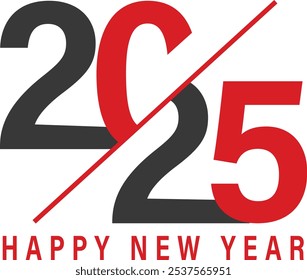 2025 New Year Vector Text Design 