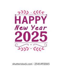 2025 Neujahr Vektor Text.