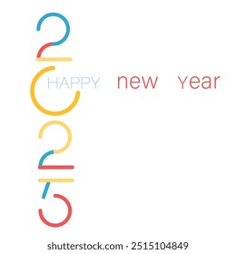 2025 New Year.2025 number design. Design for 2025 flyer, poster and calendar.	
