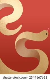 2025 New Year's card with 25-shaped snake graphic