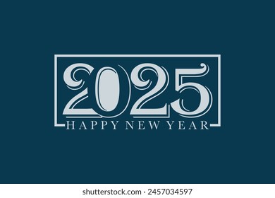 2025 number design with concept modern for 2025 happy new year