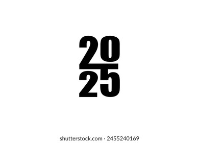 2025 number design for happy new year 
