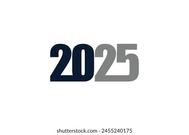 2025 number design for happy new year 