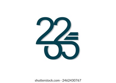 2025 number design for 2025 happy  new year modern concept