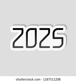 2025 Number Icon Happy New Year Stock Vector (royalty Free) 1187511208 