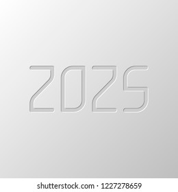 2025 Number Icon Happy New Year Stock Vector (Royalty Free) 1227278659 ...