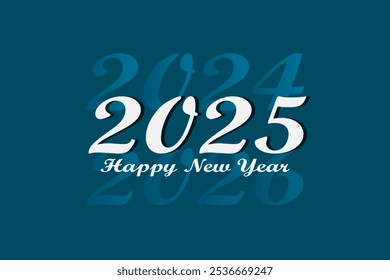 2025 number, New year banner, greeting card