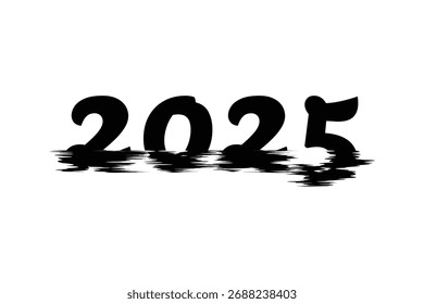2025 número tipografía arte creativo gráfico