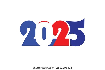 Modelo de projeto de vetor numérico 2025