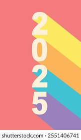 2025 pink background and rainbow poster