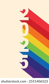 2025 Arte vectorial de cartel de arco iris