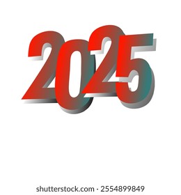 2025 red gradient on white background.