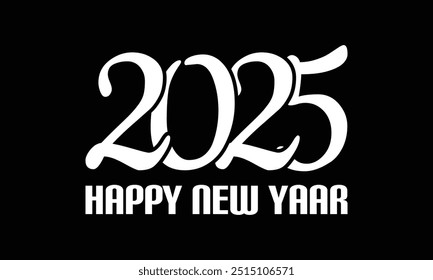 2025 definido. Logotipo do Ano Novo 