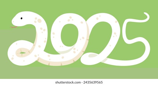 2025 shaped snake vector illustration