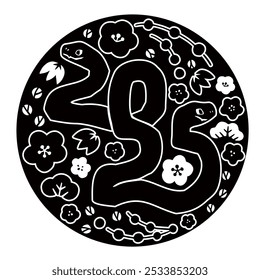 2025 Forma de cobra - Ano da cobra - Material de Ano Novo