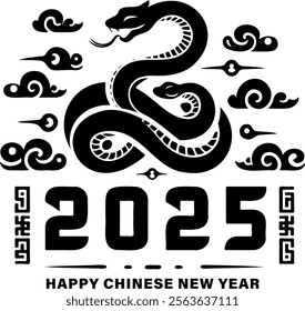 A 2025 Snake symbolizes prosperity and joy for Chinese New Year celebrations