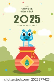 2025 snake Year Illustration, 2025 chinese new year, happy chinese new year 2025, year of the snake