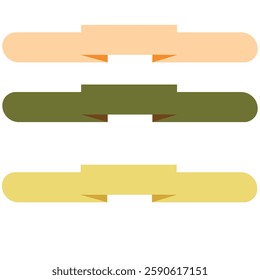 2025 style colored title ribbons on a colorful shape