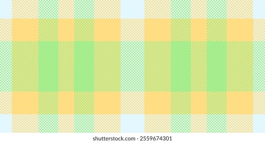 2025 tartan fabric textile, card plaid texture pattern. Row vector check seamless background in amber and green colors palette.