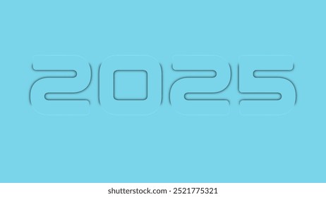 2025 Text Big collection of 2025 Happy New Year signs. 2025 Happy New Year symbols. Greeting card artwork, brochure template set. Vector illustration