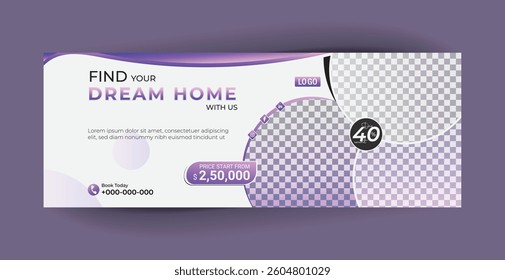 2025 Trending Real Estate FB Cover – Modern Home Sale Template