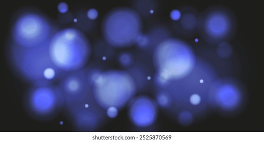 2025 trendy color Bokeh background. Sparkle future dusk boke festive background. Vector illustration. EPS 10