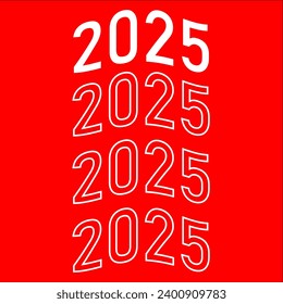 2025 t-shirt design, year 2025 template.