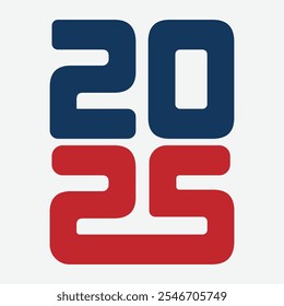 Tipografia 2025. Feliz Ano Novo 2025 Tipografia. Antecedentes de 2025. 2025 Texto Typo Vetor arte.