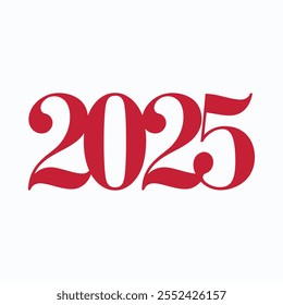 2025 typography vector and illustration