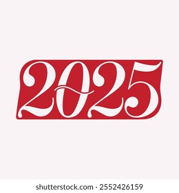 2025 typography vector and illustration